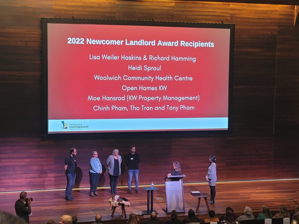 The Newcomer Landlord Award were presented in Nov. 2022 to local landlords who have made extra efforts to provide housing for immigrants and refugees.