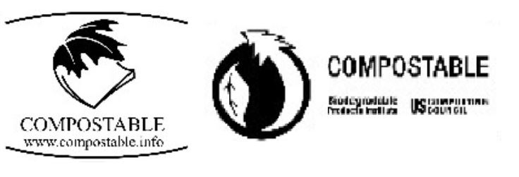 Icons for compostable bags.