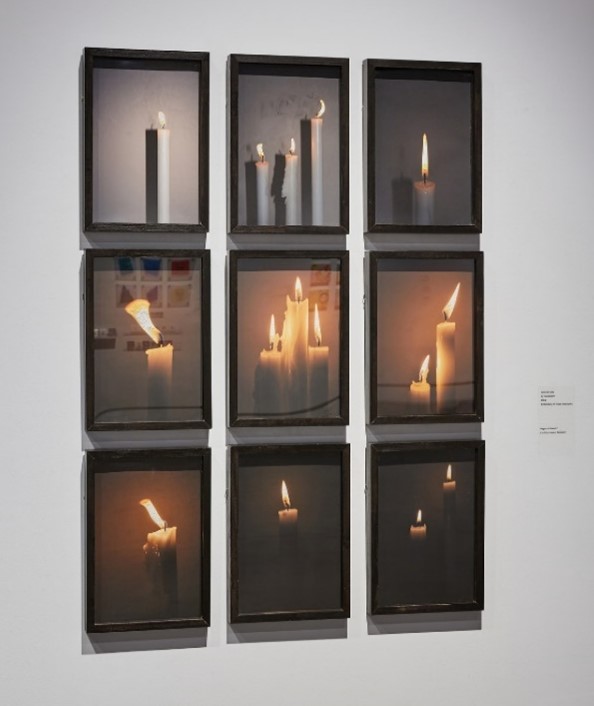 Artwork displayed on the wall of the Region of Waterloo's Ayr library branch.