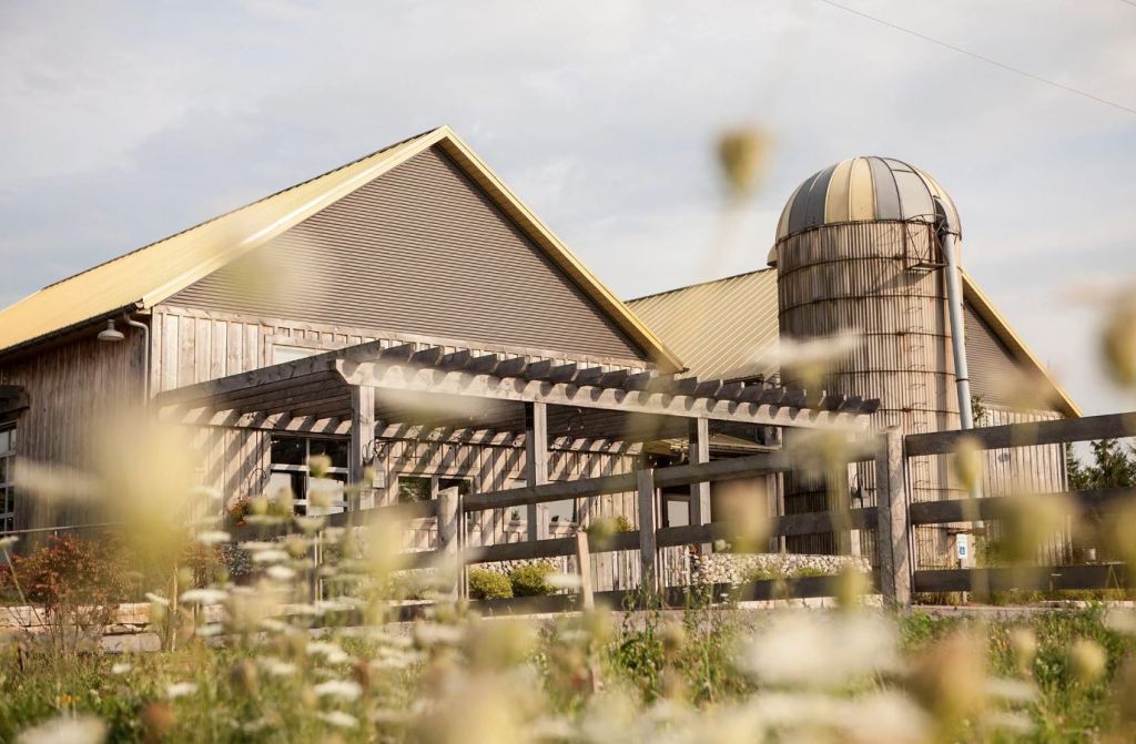 Exterior of the barn at Willibald Farm Distillery & Brewery in Ayr.